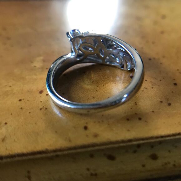 Natural Tanzanite Sterling Silver Ring Size 6 - Picture 4 of 5